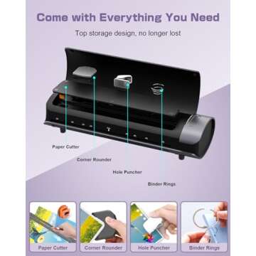 Fast and Versatile Office Laminator Machine with Accessories
