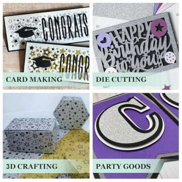 Premium Silver Glitter Cardstock - Non-Shed Elegance