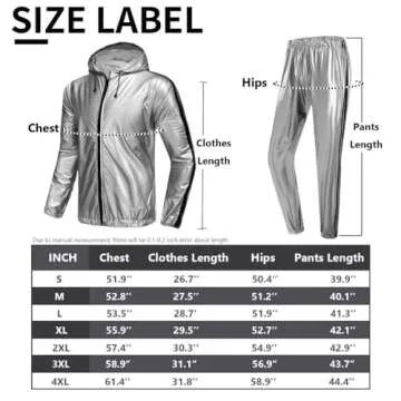 MulYeeh Weight Loss Sweat Suit Heavy Duty Full-Zip Sauna Suit Fitness Exercise Gym Top Pant with Hood for Men Women