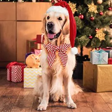 Malier Christmas Dog Collar with Bowtie for Pets