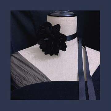 Hipi-shop Vintage black rose big flower neckband choker necklace jewelry clothing matching collar