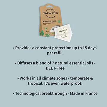 PARA'KITO Refill Pellets for Mosquito Repellent Bracelets, Mosquito Pellets with Citronella Oil, Pep...