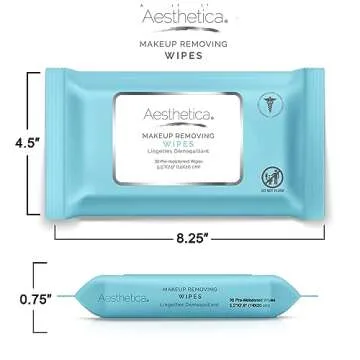Aesthetica Makeup Removing Wipes - Hypoallergenic & Gentle Care