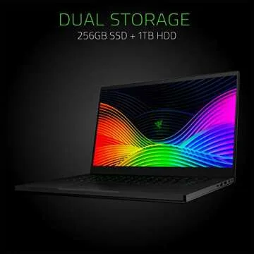 Razer Blade 15 Gaming Laptop 2019: Intel Core i7-9750H 6 Core - GeForce GTX 1660Ti - 15.6" FHD 1080p 144Hz - 16GB RAM - 256GB SSD + 1TB, CNC Aluminum, Chroma RGB Lighting, Thunderbolt 4