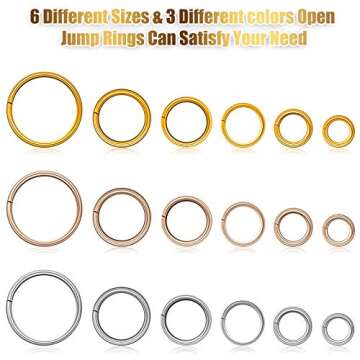 1014 Pieces Nail Dangle Charm Piercing Tool Hand Drill, Nail Charms 6 Sizes Jump Ring Connector with Jump Ring Open Close Tool Pliers and Tweezers for Jewelry Making