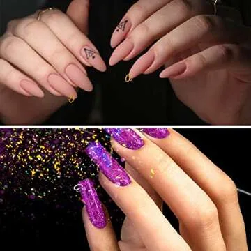 1014 Pieces Nail Dangle Charm Piercing Tool Hand Drill, Nail Charms 6 Sizes Jump Ring Connector with Jump Ring Open Close Tool Pliers and Tweezers for Jewelry Making