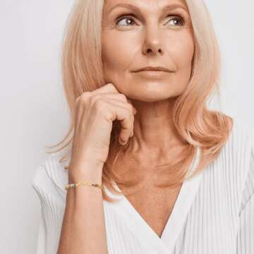 Sereney 50th Birthday Gifts for Her Women Handmade Wave 50th Birthday Bracelet as 50 Year Old Birthd...