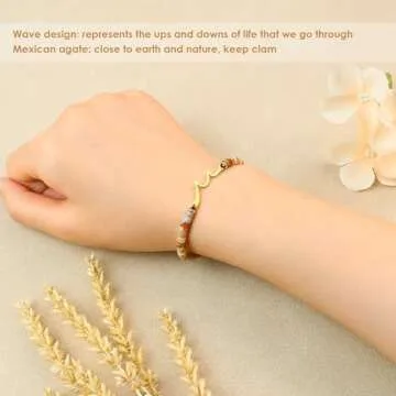 Handmade Wave Bracelet for 50th Birthday Gifts