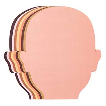 Baker Ross AW757 Skin Tone Face Cut Outs - Pack of 56 for Creative Fun