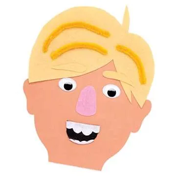 Baker Ross Skin Tone Face Cut Outs - Creative Classroom Supplies
