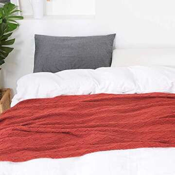 BOURINA Soft Rust Throw Blanket for Comfort & Style