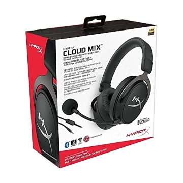 HyperX Cloud MIX - Wired Gaming Headset + Bluetooth, Game and Go, Detachable Microphone, Signature Comfort, Lightweight, Multi Platform Compatible - Black