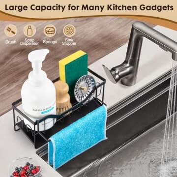 Stylish Sinnsally Sponge Holder for Kitchen Countertop Organization
