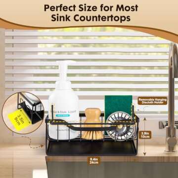 Stylish Sinnsally Sponge Holder for Kitchen Countertop Organization