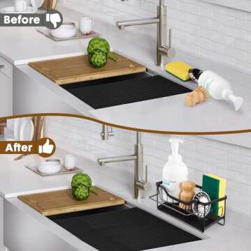 Stylish Sinnsally Sponge Holder for Kitchen Countertop Organization