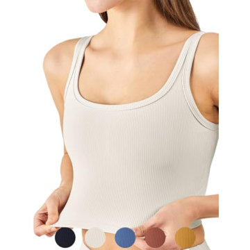 Chilylori Seamless Sports Bra Workout Crop Top in Ivory White