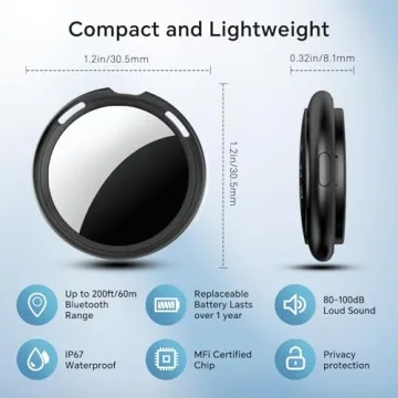 2025 Apple MFi Certified Tracker Tags - Bluetooth Smart Locator