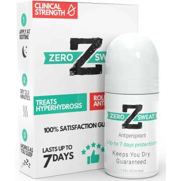ZeroSweat Antiperspirant Deodorant - Clinical Strength Hyperhidrosis Solution