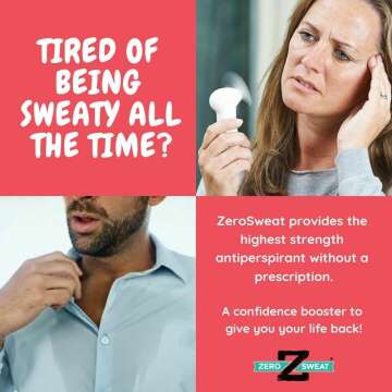 ZeroSweat Antiperspirant Deodorant for Hyperhidrosis