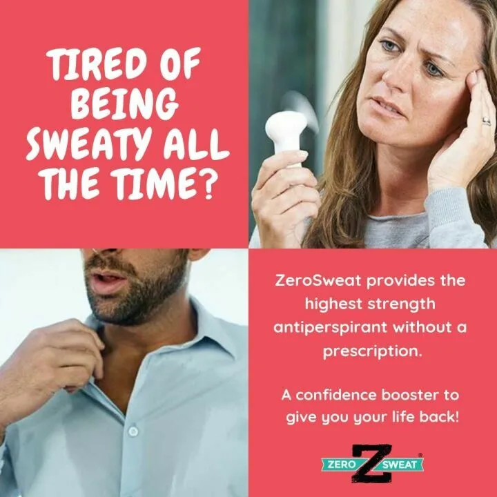 ZeroSweat Antiperspirant Deodorant for Hyperhidrosis