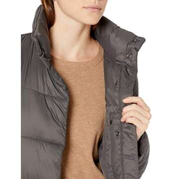 Amazon Essentials Women's Lightweight Full-Zip Water-Resistant Long Cocoon Puffer Winter Coat, Charcoal, Medium