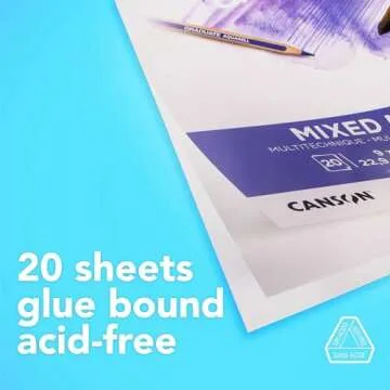 Canson Mixed Media Pad, 9x12 in, 20 Sheets for Art