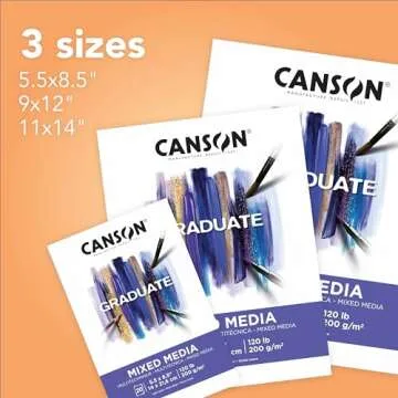 Canson Mixed Media Pad, 9x12 in, 20 Sheets for Art