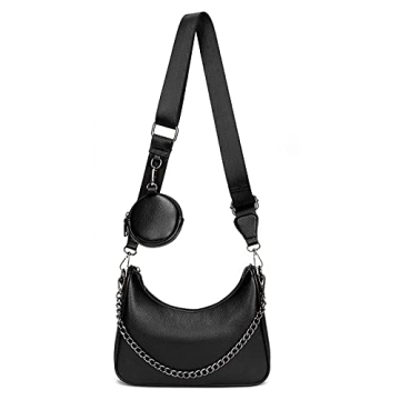 Stylish Crossbody Hobo Handbag with Multiple Straps