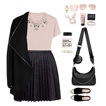 Stylish Crossbody Hobo Handbag with Multiple Straps