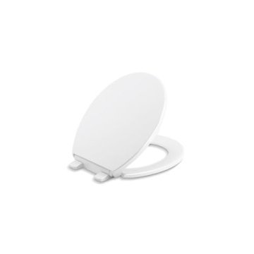 KOHLER Brevia Round-Front Toilet Seat - Sleek White Design with Quick-Release Hinges