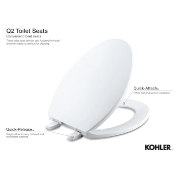 Kohler Brevia Round Toilet Seat with Quick-Release Hinges