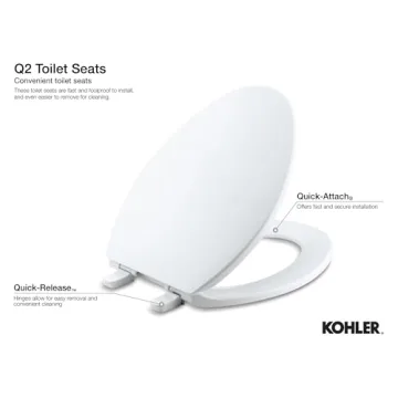 Kohler Brevia Round Toilet Seat with Quick-Release Hinges