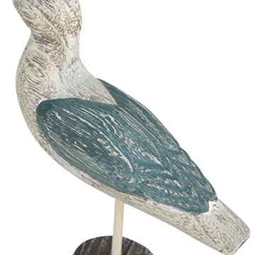Deco 79 Wood Bird Sculpture, Coastal Décor Set of 2