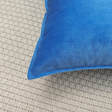 JIAHANNHA Royal Blue Velvet Pillow Covers Set of 2