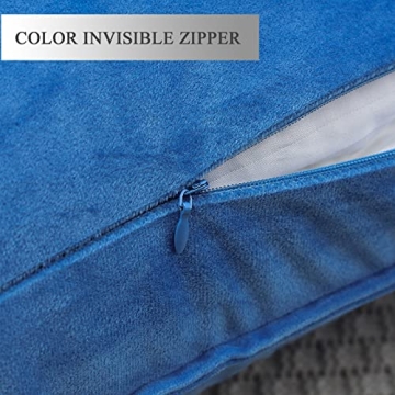 JIAHANNHA Royal Blue Velvet Pillow Covers Set of 2