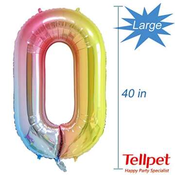 Celebrate with Tellpet Number 10 Balloons for Parties