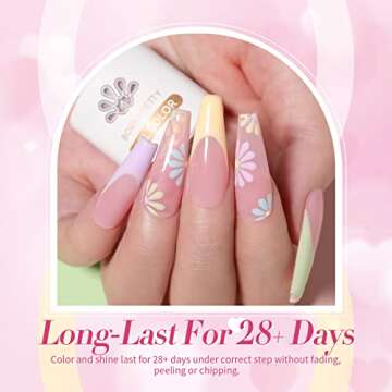 Born Pretty Pastel Gel Nail Polish Set Spring Summer Gel Polish Macaron Candy Sweet Color Gel Polish Easter Soft Pink Yellow Purple Blue Green Colors Collection Nail Art Gift Box 10ML 6PCS