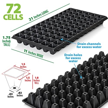 Durable Seed Starter Kit with 72 Cell Planters