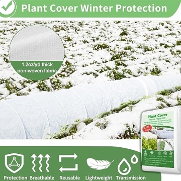 SPORTYOUTH Row Cover 10x50 ft Durable Frost Protection
