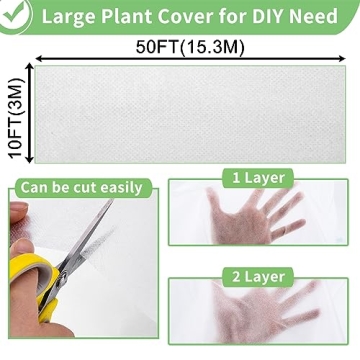 SPORTYOUTH Row Cover 10x50 ft Durable Frost Protection