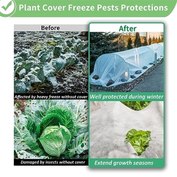 SPORTYOUTH Row Cover 10x50 ft Durable Frost Protection