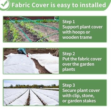 SPORTYOUTH Row Cover 10x50 ft Durable Frost Protection