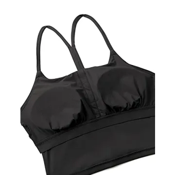 CRZ YOGA Womens Longline Sports Bra for Yoga and Pilates