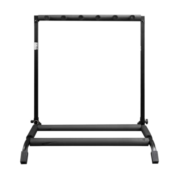 Rok-It Multi Guitar Stand Rack – Holds 5 Guitars & Folds Easily