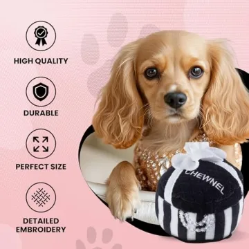 Chewnel Plush Dog Toy – Adorable Squeaky Chew Toy