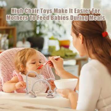 zeeloopbee High Chair Toys with Suction Cups for Infant Toddlers Silicone Suction Cup Montessori Educational Teething Toys for Babies Ages 0-6 M+ Baby Teething Toys for 6 to 12 Months(Beige)