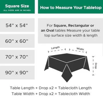 Biscaynebay Aqua Blue Square Tablecloth for Any Occasion