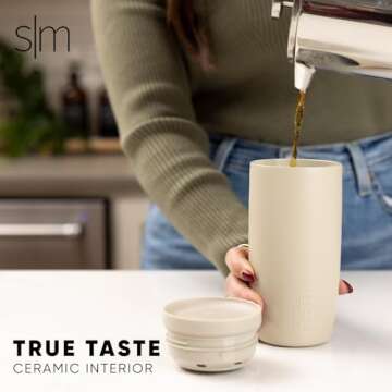 Simple Modern 360° Travel Coffee Mug | Ceramic-Lined Insulated Tumbler