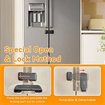 EUDEMON Fridge Lock for French Door Refrigerators and More