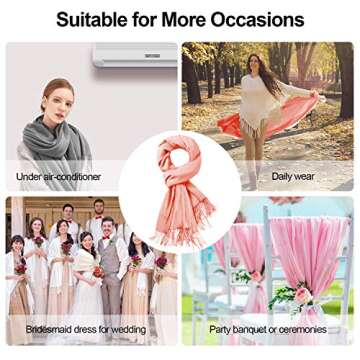 Shawl Wrap Scarf for women, Large Soft Silky Pashmina Blanket Winter Thick Travel Chunky Warm Scarves